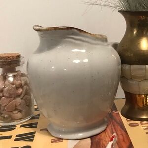 Vintage Earthenware cream pitcher small